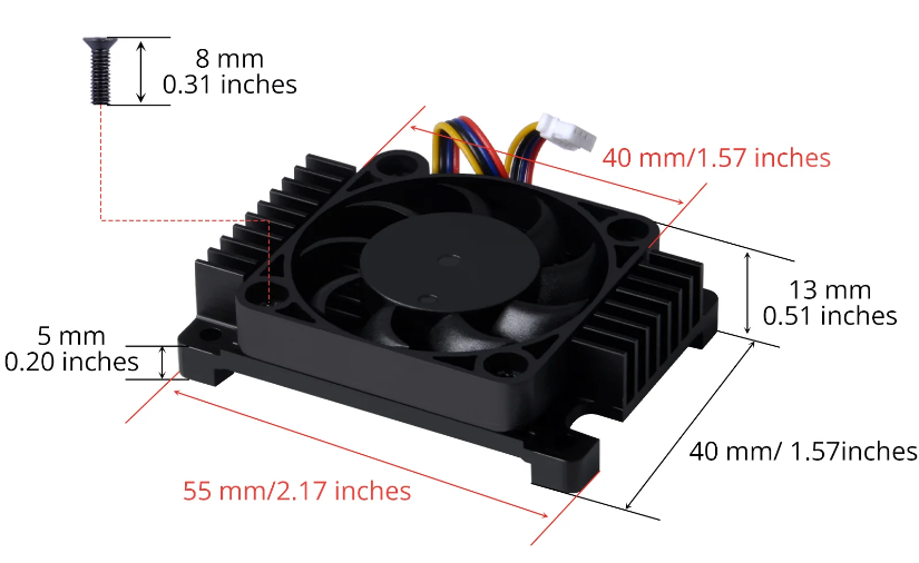 Active Heatsink for Raspberry Pi CM5 (Model B)